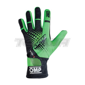 MEGA DEALS - OMP KS-4 Karting Gloves Green/Black - Extra Small