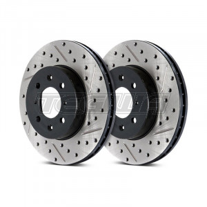 MEGA DEALS - Stoptech Drilled &amp; Slotted Brake Discs (Front Pair) Honda Civic Type R EP3 01-07