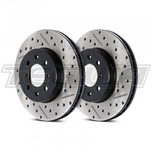 Stoptech Drilled & Slotted Brake Discs (Front Pair) Lexus LS430 00-06